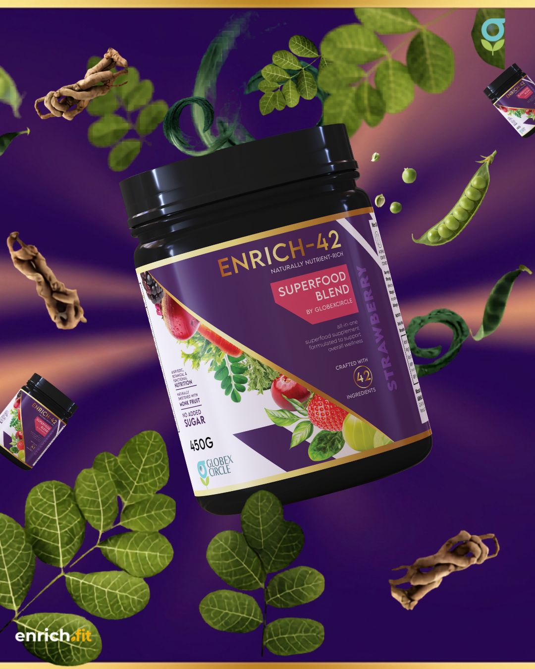 Enrich 42 – 42 whole-food superfood blend for complete plant-based nutrition
